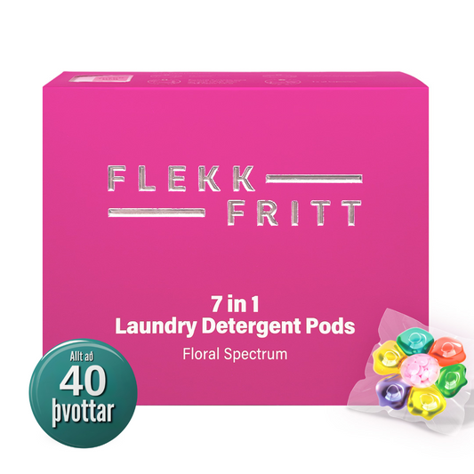 Flekkfritt 7-í-1 þvottahylki Floral Spectrum pakkning