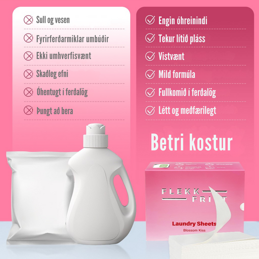 Þvottaþynnur með mildum blómailm