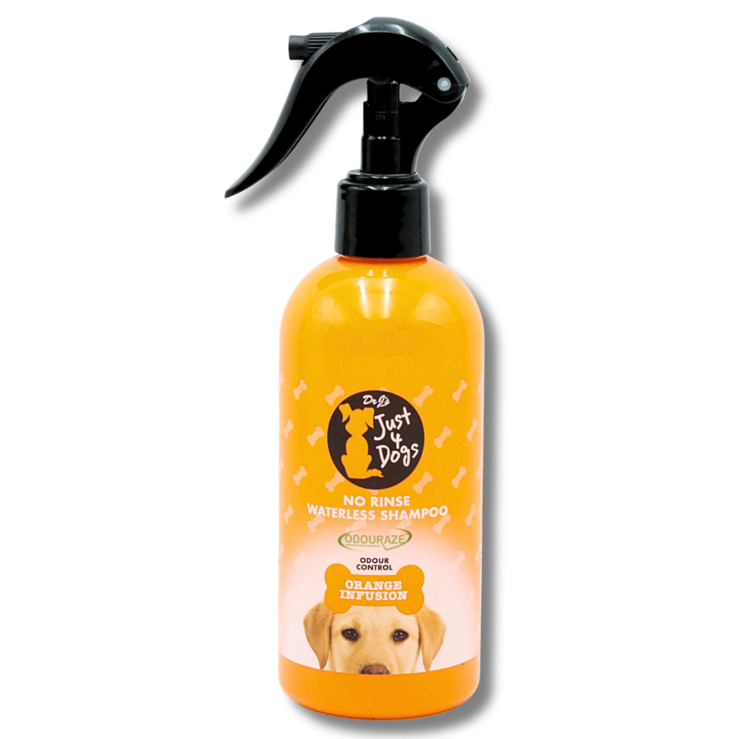 Just 4 Dogs No Rinse Waterless Shampoo Spray Orange Infusion 300ml