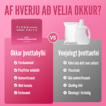 Flekkfritt 6 i 1 Þvottahylki Orchid Breeze 40 stk