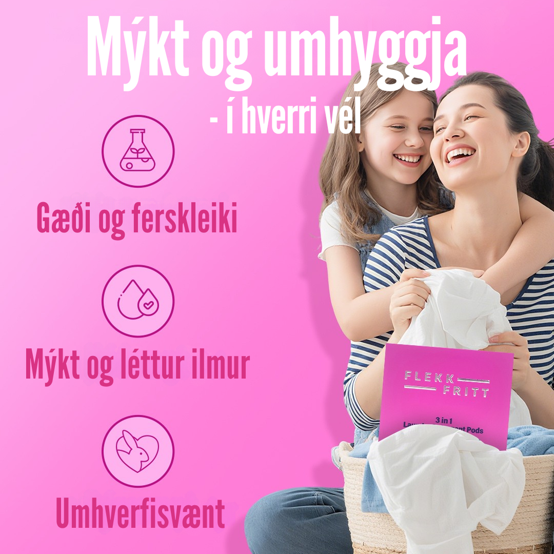 Flekkfritt 3 í 1 Þvottahylki  Bloom Duo 40 stk