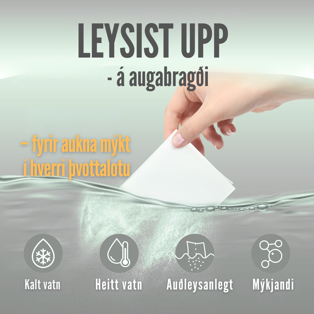 Flekkfritt Mýkingararkir Án ilmefna Sensitive Care 50stk <100 þvottar
