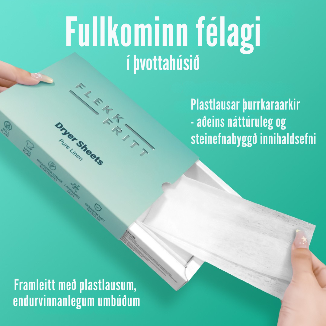 Flekkfritt Þurrkaraarkir Pure Linen 40 stk