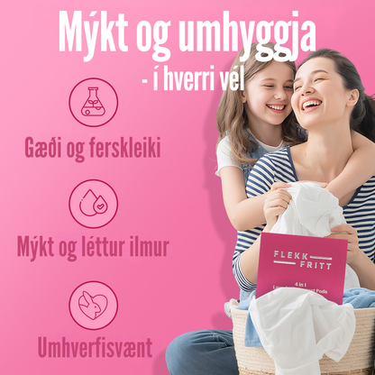 Flekkfritt 4 i 1 Þvottahylki  Floral Swirl 40 stk