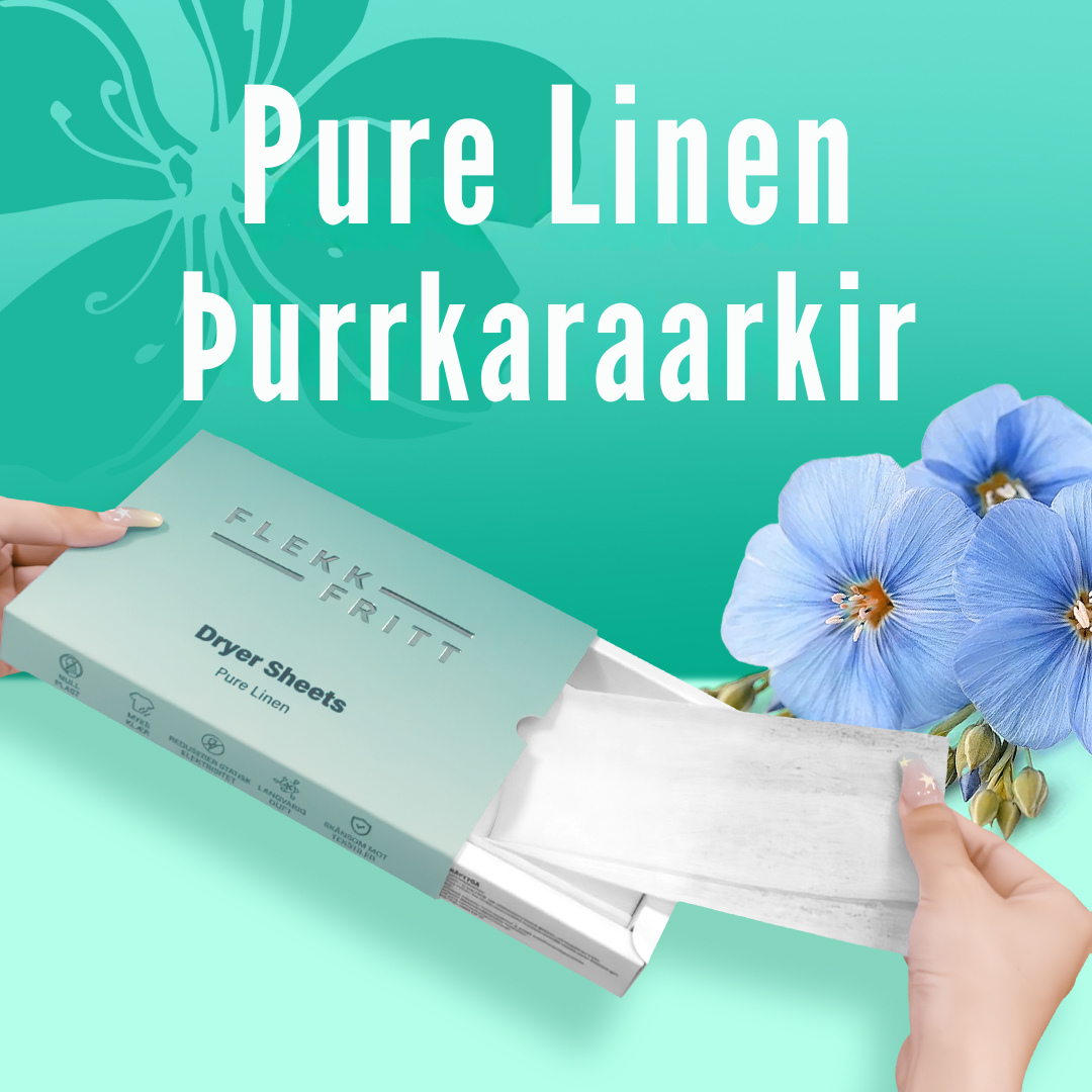 Flekkfritt Þurrkaraarkir Pure Linen 40 stk