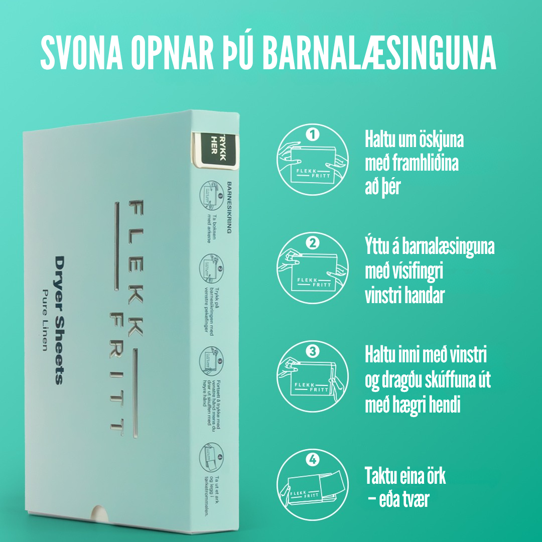Flekkfritt Þurrkaraarkir Pure Linen 40 stk