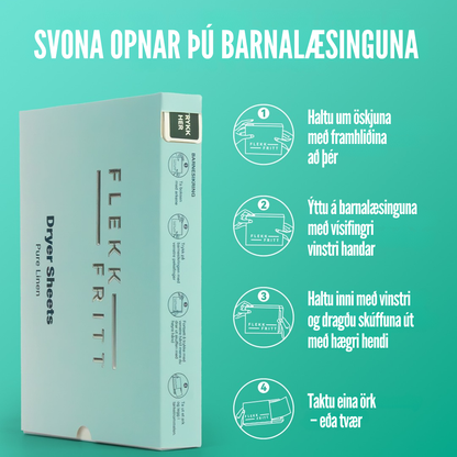 Flekkfritt Þurrkaraarkir Pure Linen 40 stk