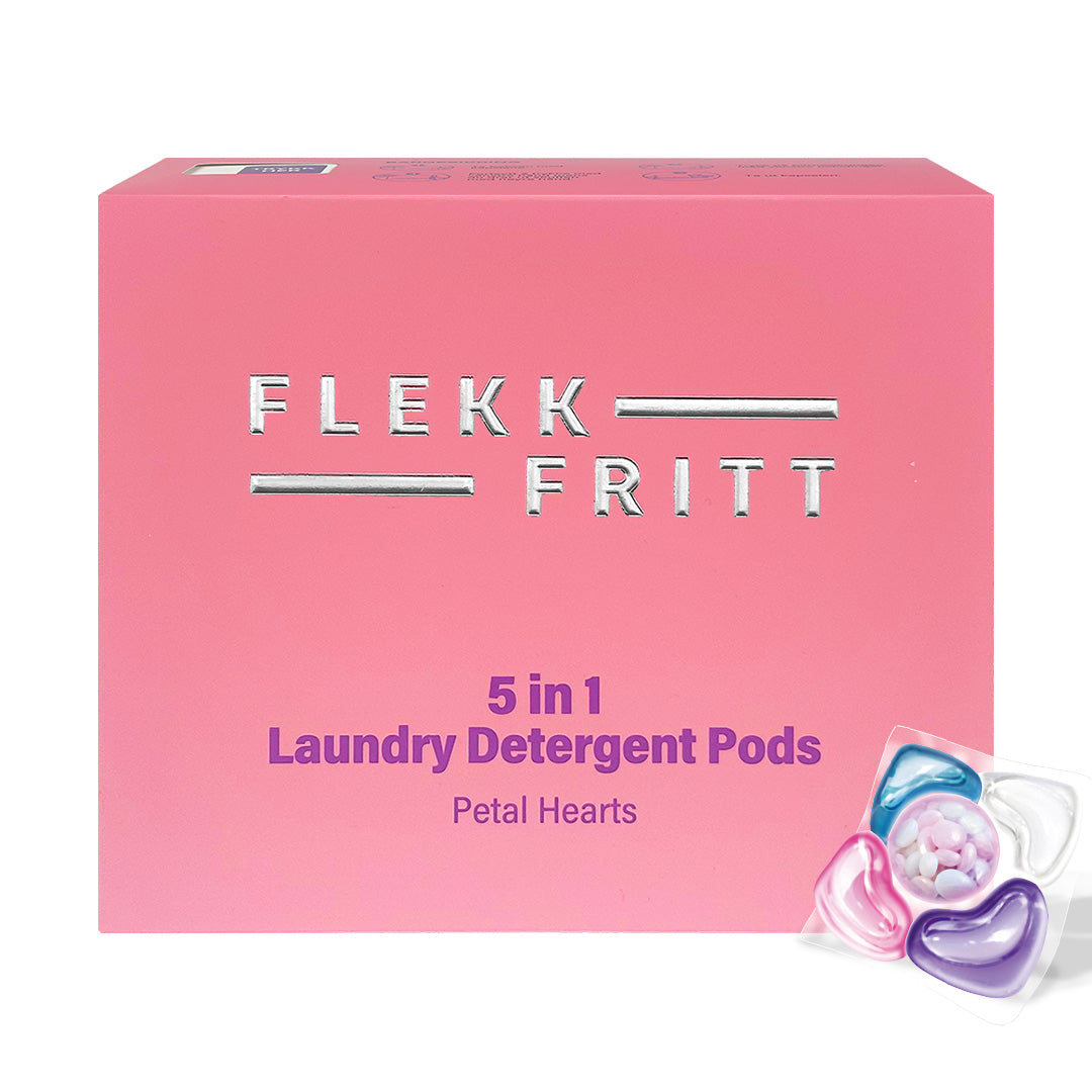 Flekkfritt 5 i 1 Þvottahylki  Petal Hearts 40 stk