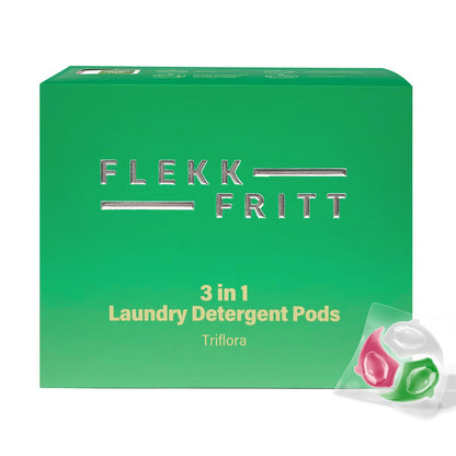 Flekkfritt 3 i 1 Þvottahylki  Triflora 40 stk
