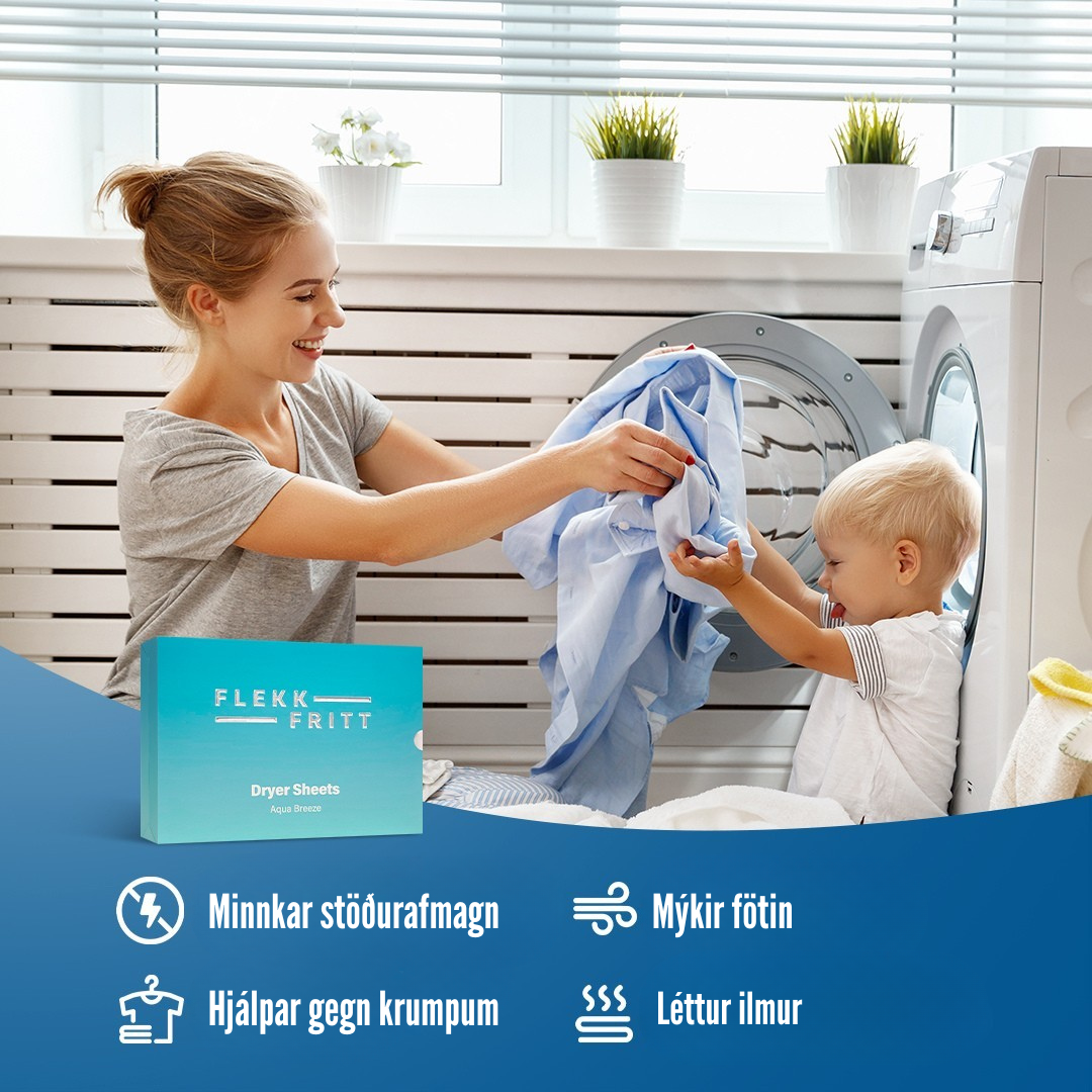 Flekkfritt Þurrkaraarkir Aqua Breeze 40 stk