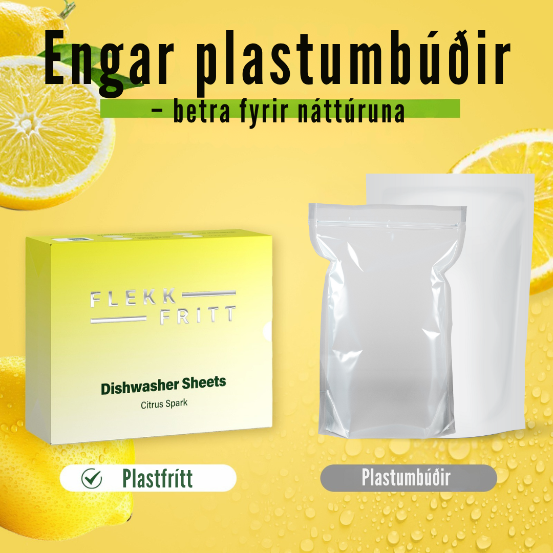 Flekkfritt Uppvaskarkir Citrus Spark 50stk <100 þvottar