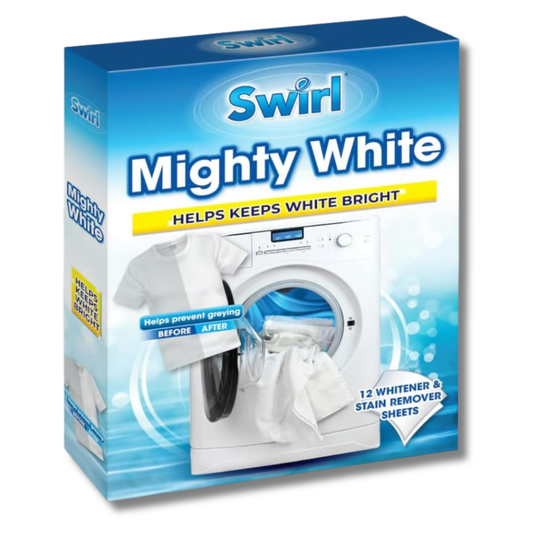 Swirl Mighty White - Whitener & Stain Remover Sheets 12pk