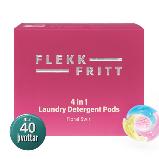 Flekkfritt 4 i 1 Þvottahylki  Floral Swirl 40 stk