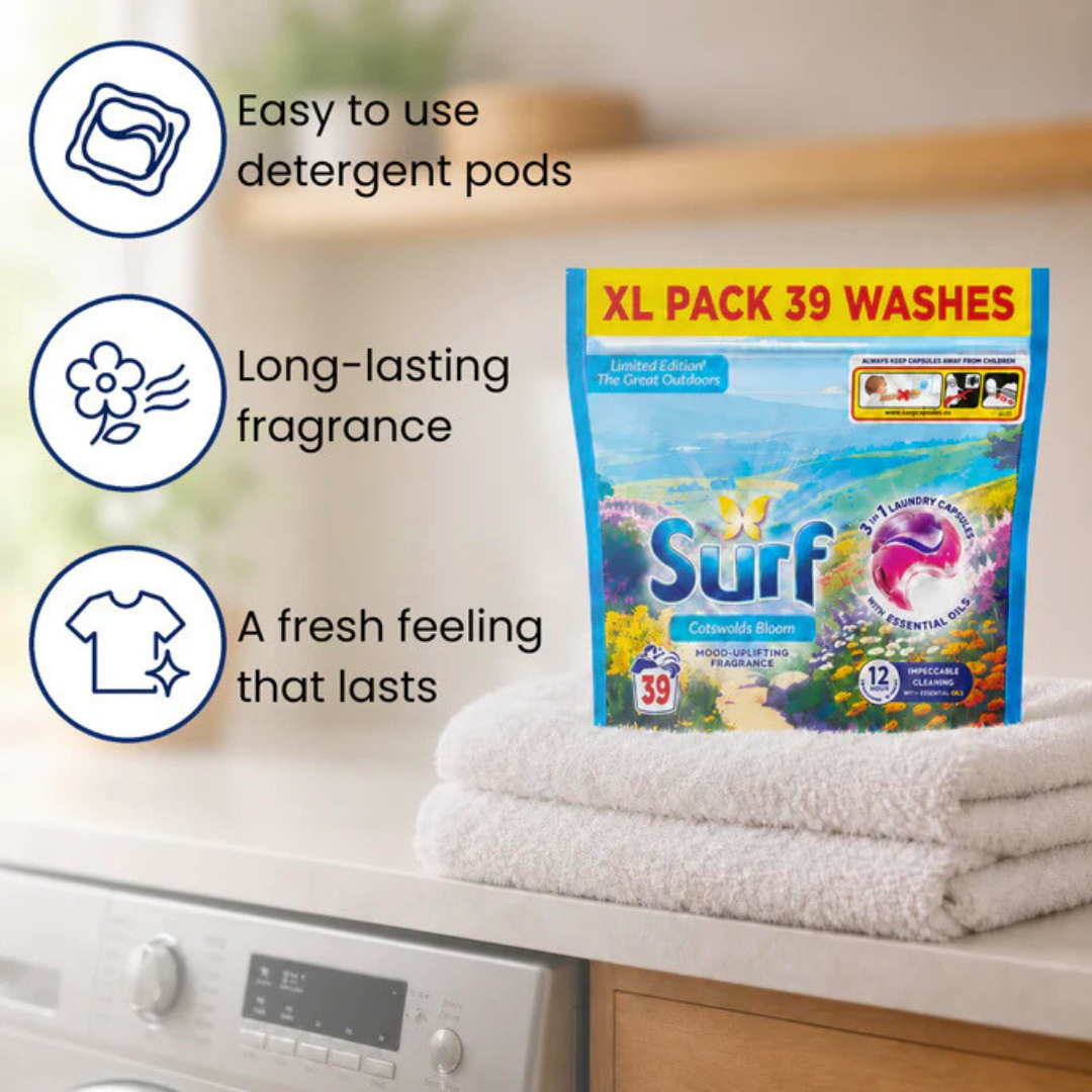 Surf 3 in 1 Laundry Capsules Cotswolds Bloom 39w