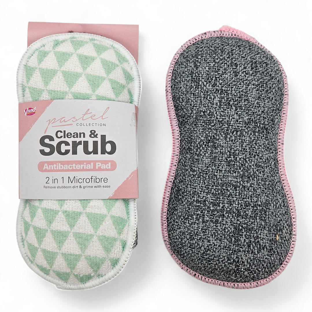 Vivid 2in1 Clean & Scrub Pad Grænn