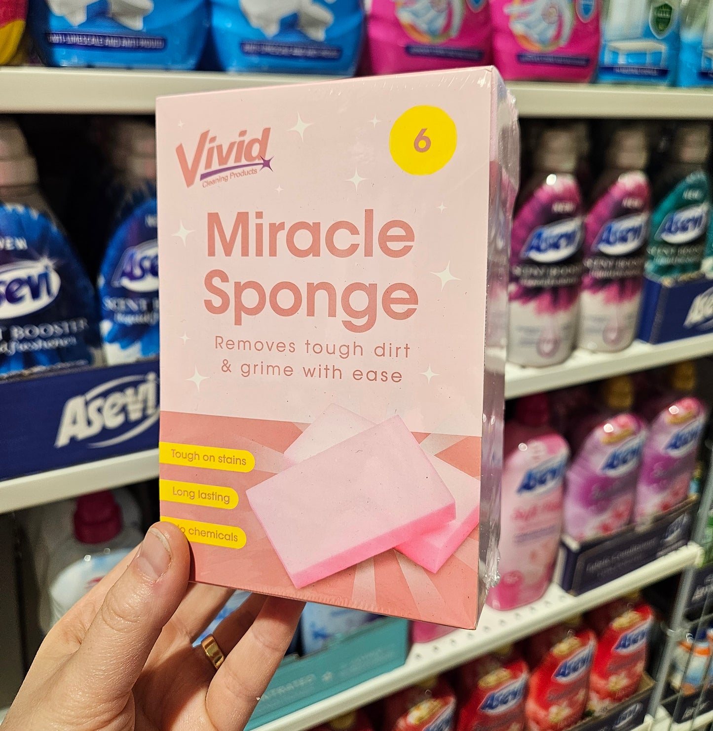 Vivid Pink Miracle Sponge 6pk
