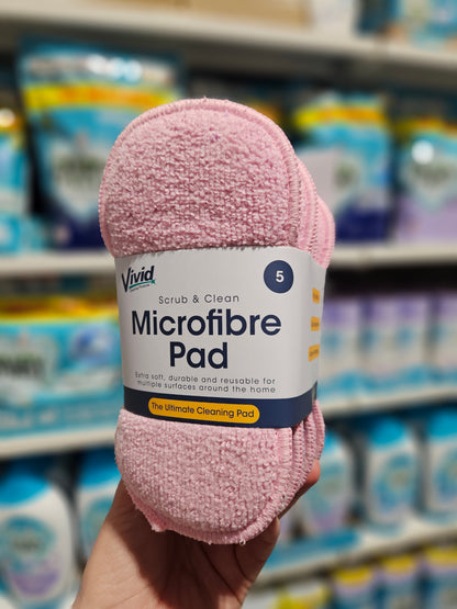 Vivid Scrub & Clean Microfiber Pad Pink 1stk