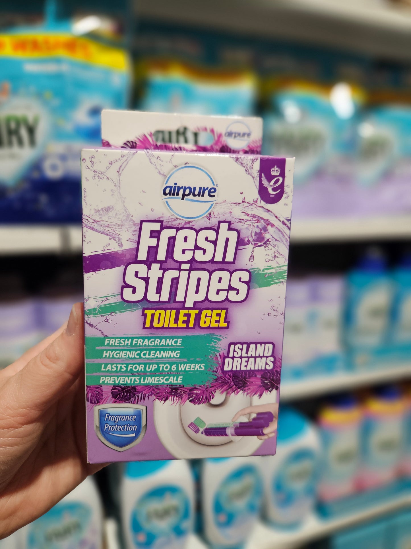 Airpure Fresh Stipes Toilet Gel Island Dreams 45ml