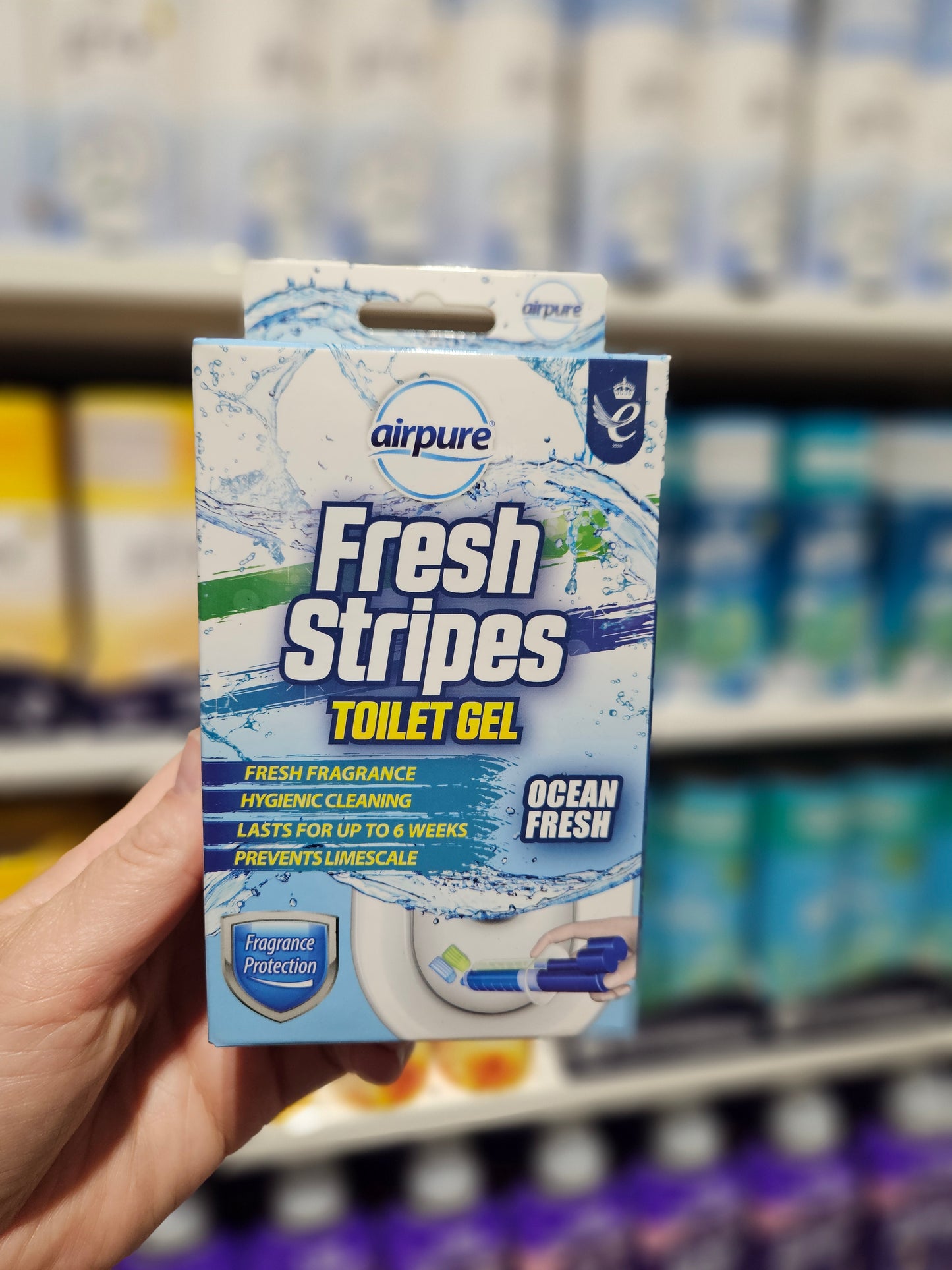 Airpure Fresh Stipes Toilet Gel Ocean Fresh 45ml