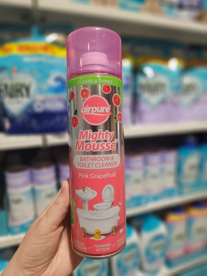 Airpure Mighty Mousse Bathroom & Toilet Cleaner Pink Grapefruit 500ml