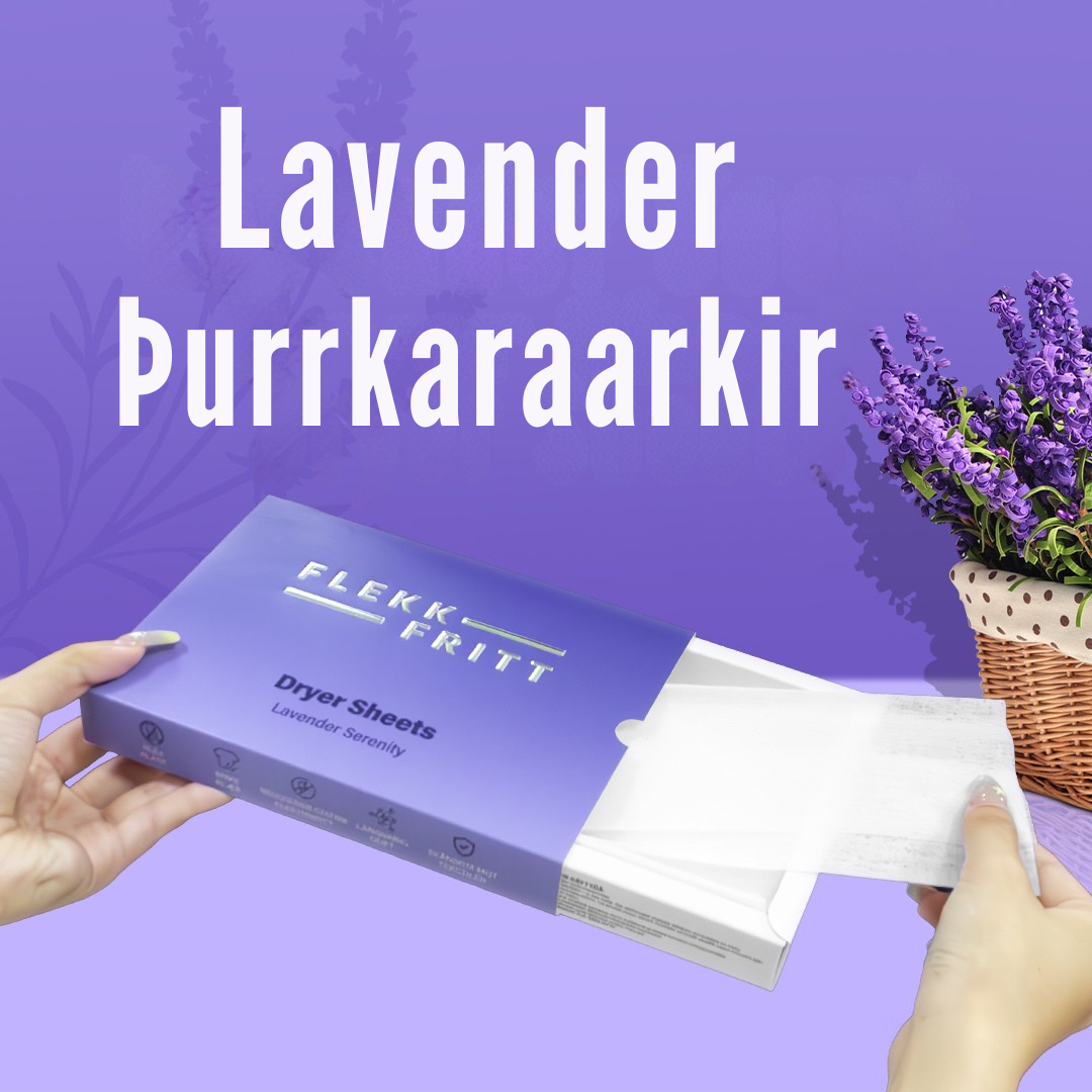 Flekkfritt Þurrkaraarkir Lavender Serenity 40 stk
