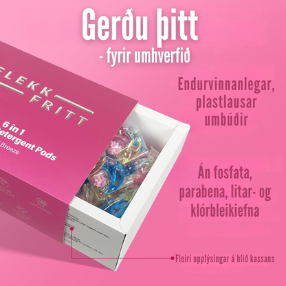 Flekkfritt 6 i 1 Þvottahylki Orchid Breeze 40 stk