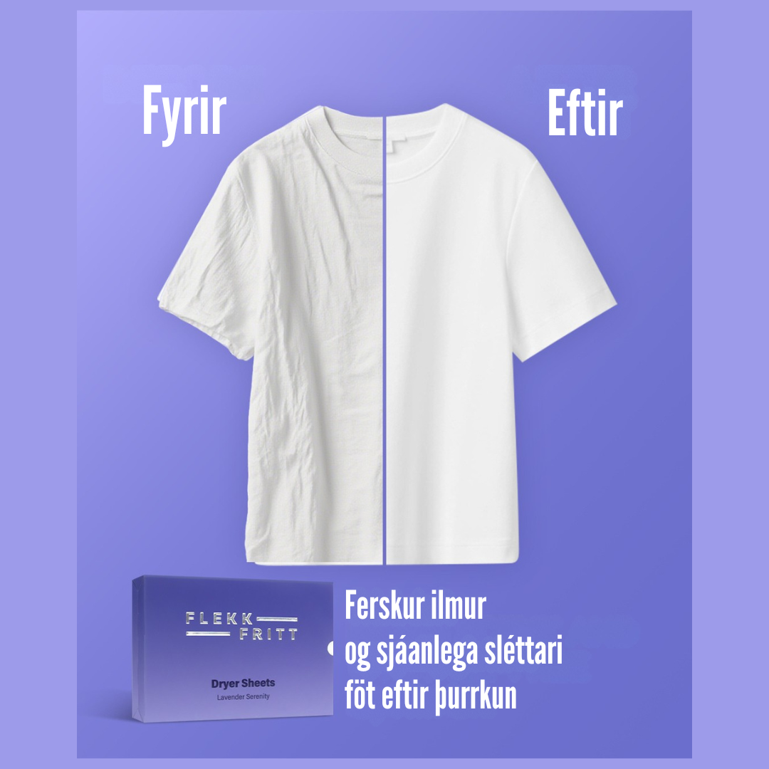 Flekkfritt Þurrkaraarkir Lavender Serenity 40 stk