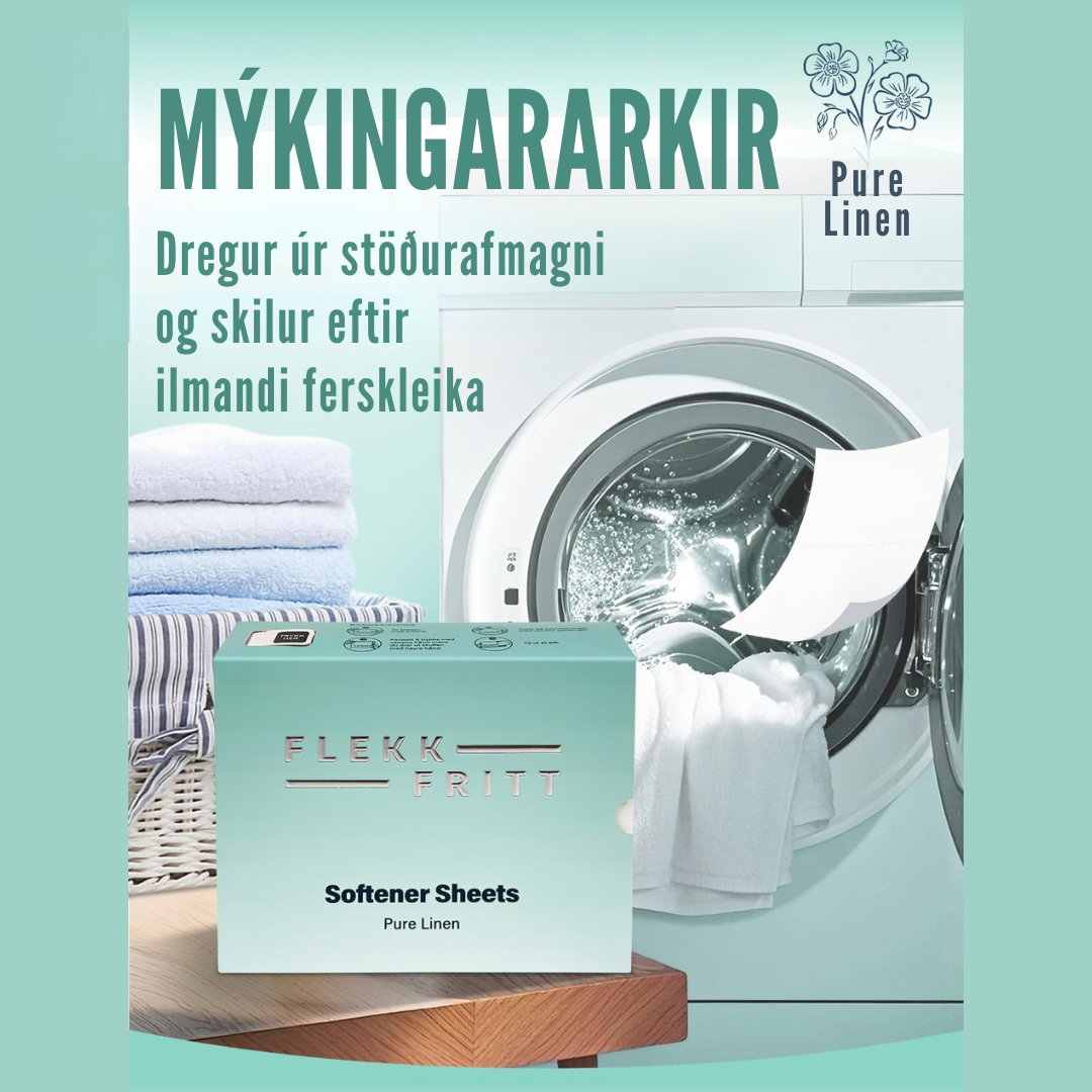 Flekkfritt Mýkingararkir Pure Linen 50stk <100 þvottar
