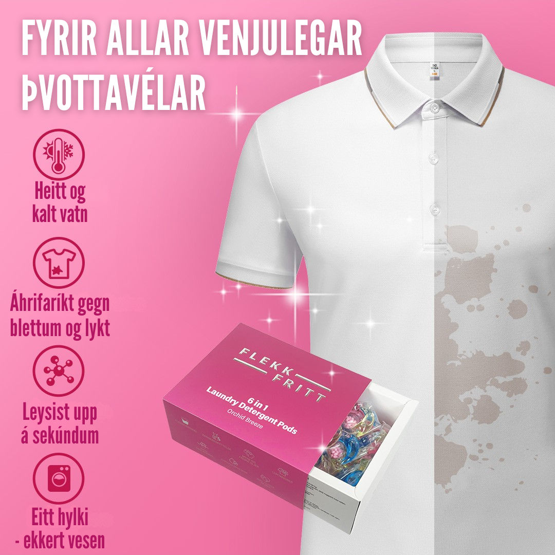 Flekkfritt 6 i 1 Þvottahylki Orchid Breeze 40 stk