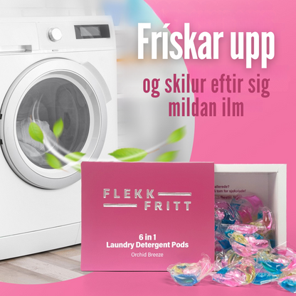 Flekkfritt 6 i 1 Þvottahylki Orchid Breeze 40 stk