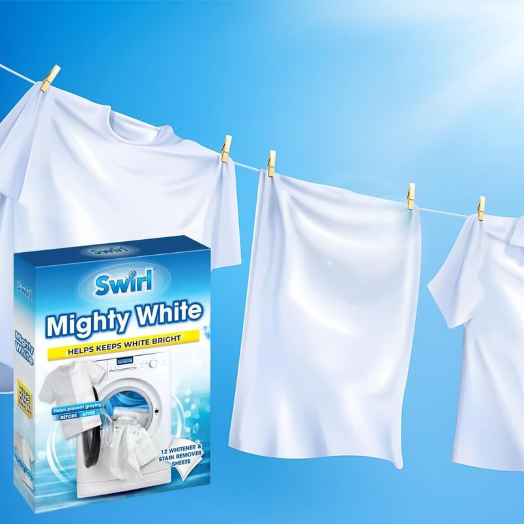 Swirl Mighty White - Whitener & Stain Remover Sheets 12pk