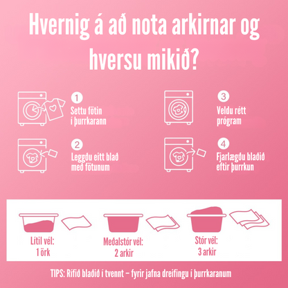 Flekkfritt Þurrkaraarkir Blossom Kiss 40 stk