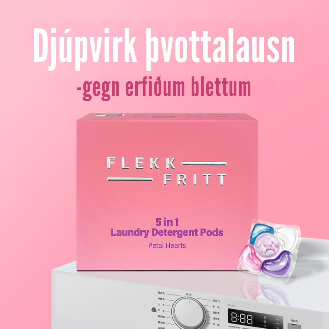 Flekkfritt 5 i 1 Þvottahylki  Petal Hearts 40 stk
