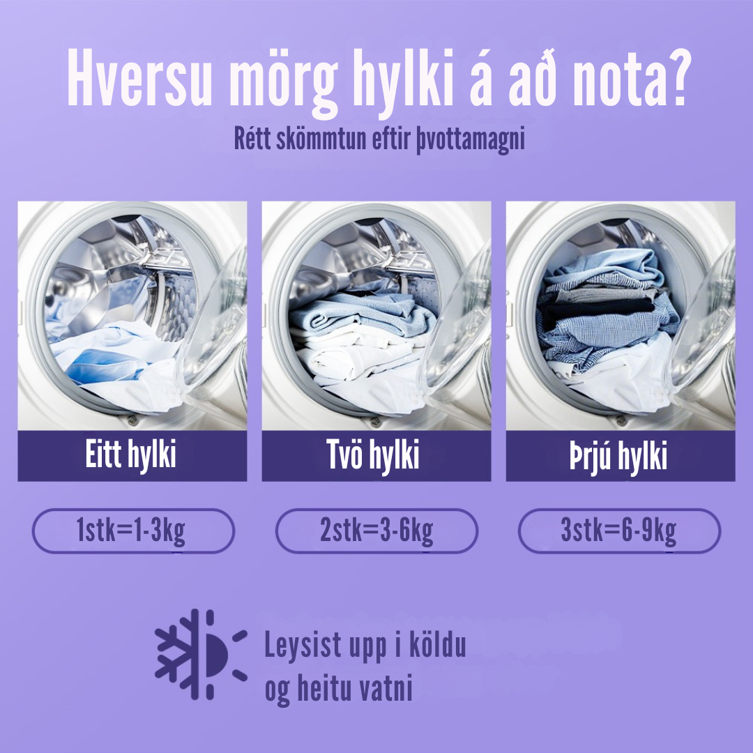 Flekkfritt 3 i 1 Þvottahylki Triple Bloom 40 stk