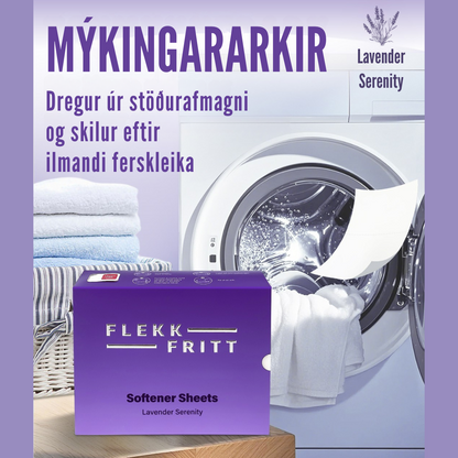 Flekkfritt Mýkingararkir Lavender Serenity 50stk <100 þvottar