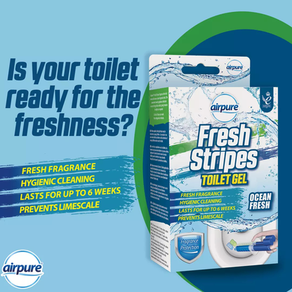 Airpure Fresh Stipes Toilet Gel Ocean Fresh 45ml