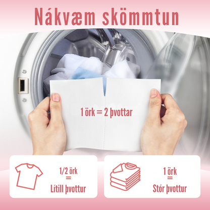 Flekkfritt Mýkingararkir Blossom Kiss 50stk <100 þvottar