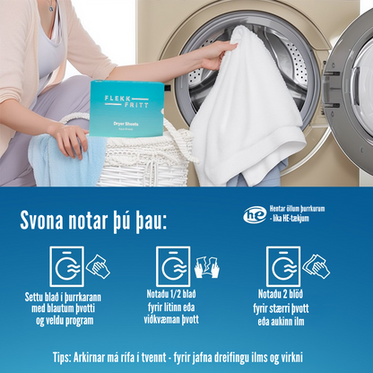 Flekkfritt Þurrkaraarkir Aqua Breeze 40 stk