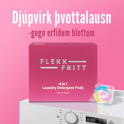 Flekkfritt 4 i 1 Þvottahylki  Floral Swirl 40 stk