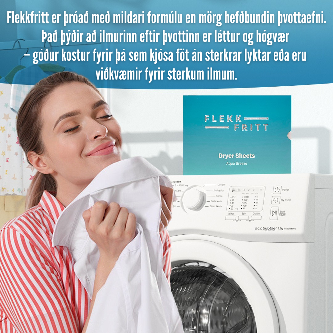 Flekkfritt Þurrkaraarkir Aqua Breeze 40 stk