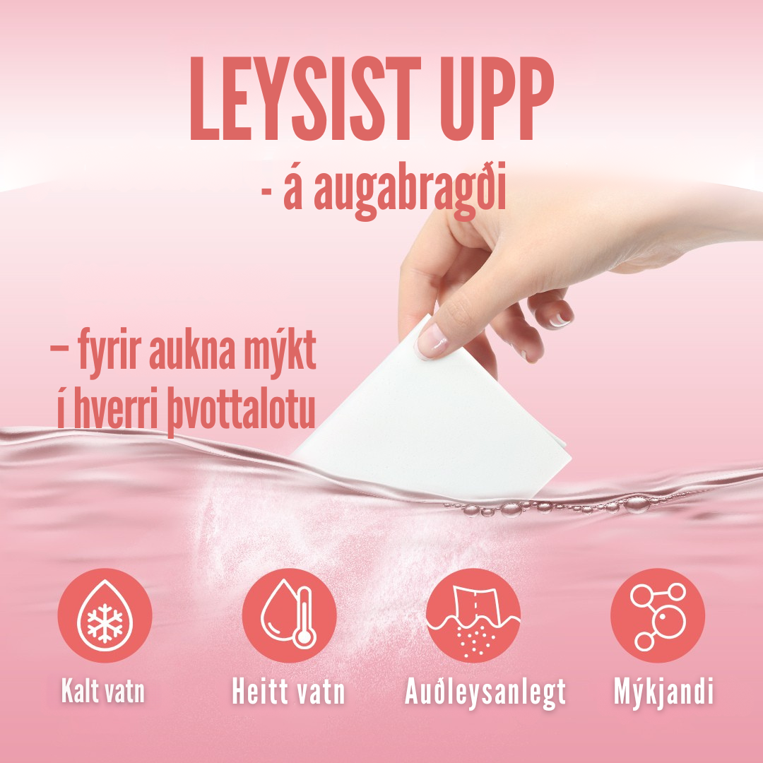 Flekkfritt Mýkingararkir Blossom Kiss 50stk <100 þvottar