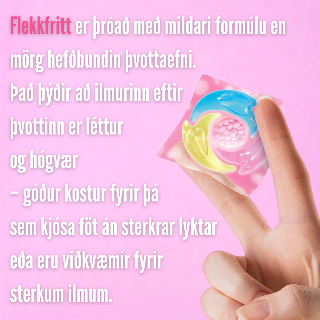 Flekkfritt 4 i 1 Þvottahylki  Floral Swirl 40 stk