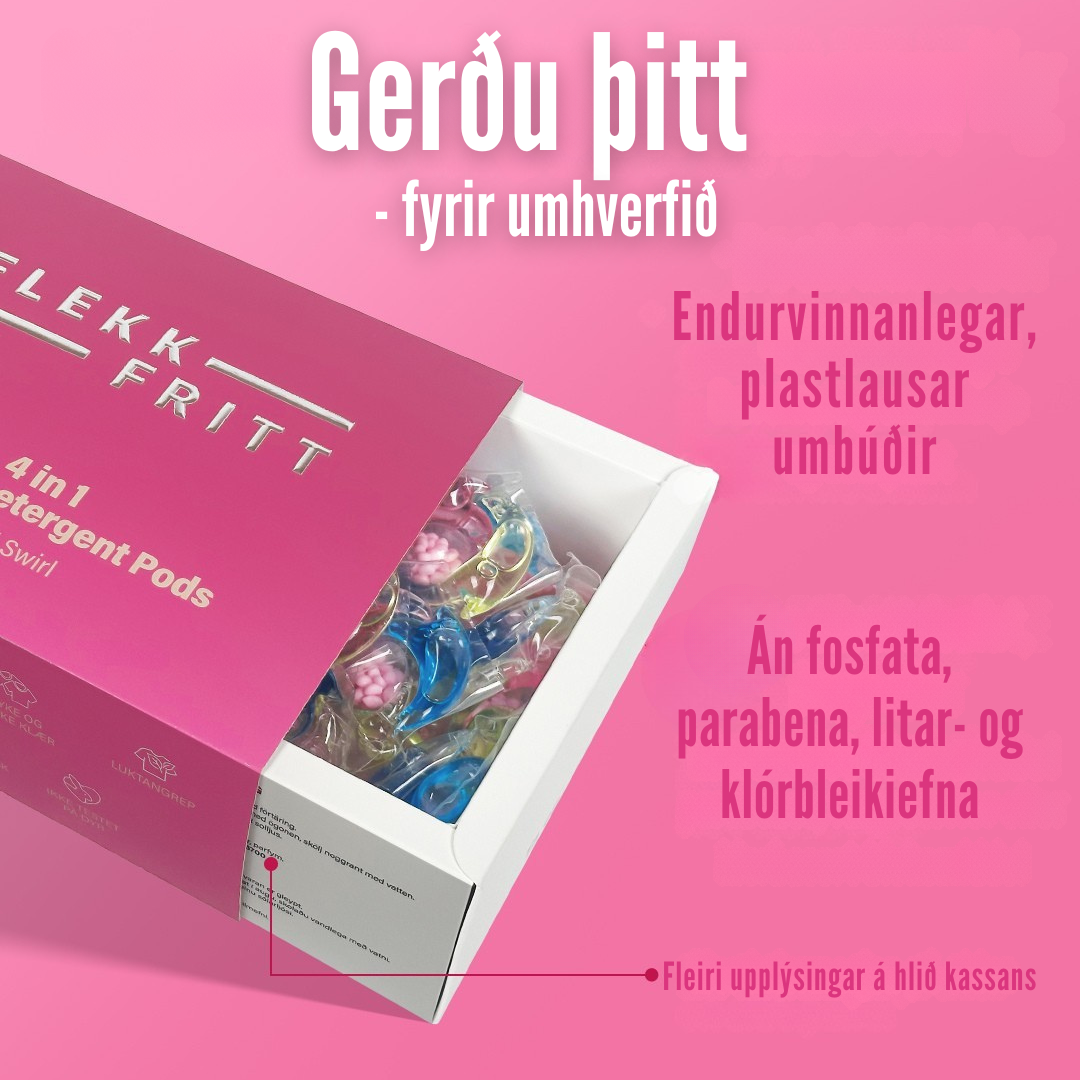 Flekkfritt 4 i 1 Þvottahylki  Floral Swirl 40 stk