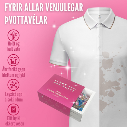 Flekkfritt 4 i 1 Þvottahylki  Floral Swirl 40 stk