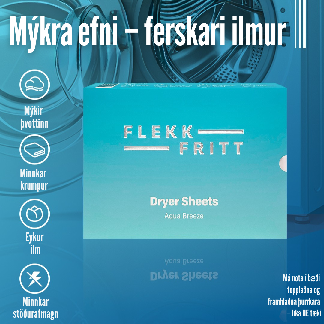 Flekkfritt Þurrkaraarkir Aqua Breeze 40 stk