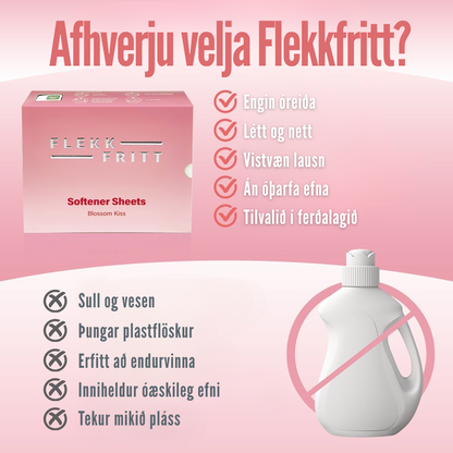 Flekkfritt Mýkingararkir Blossom Kiss 50stk <100 þvottar
