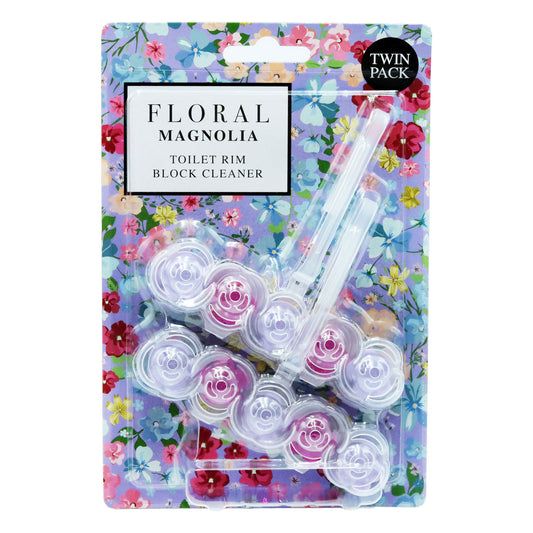 Floral Magnolia Toilet Rim Block Cleaner 2pk