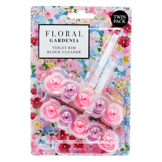 Floral Gardenia Toilet Rim Block Cleaner 2pk