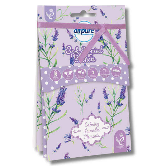 Airpure Scented Sachets Calming Lavender Moments 3pk