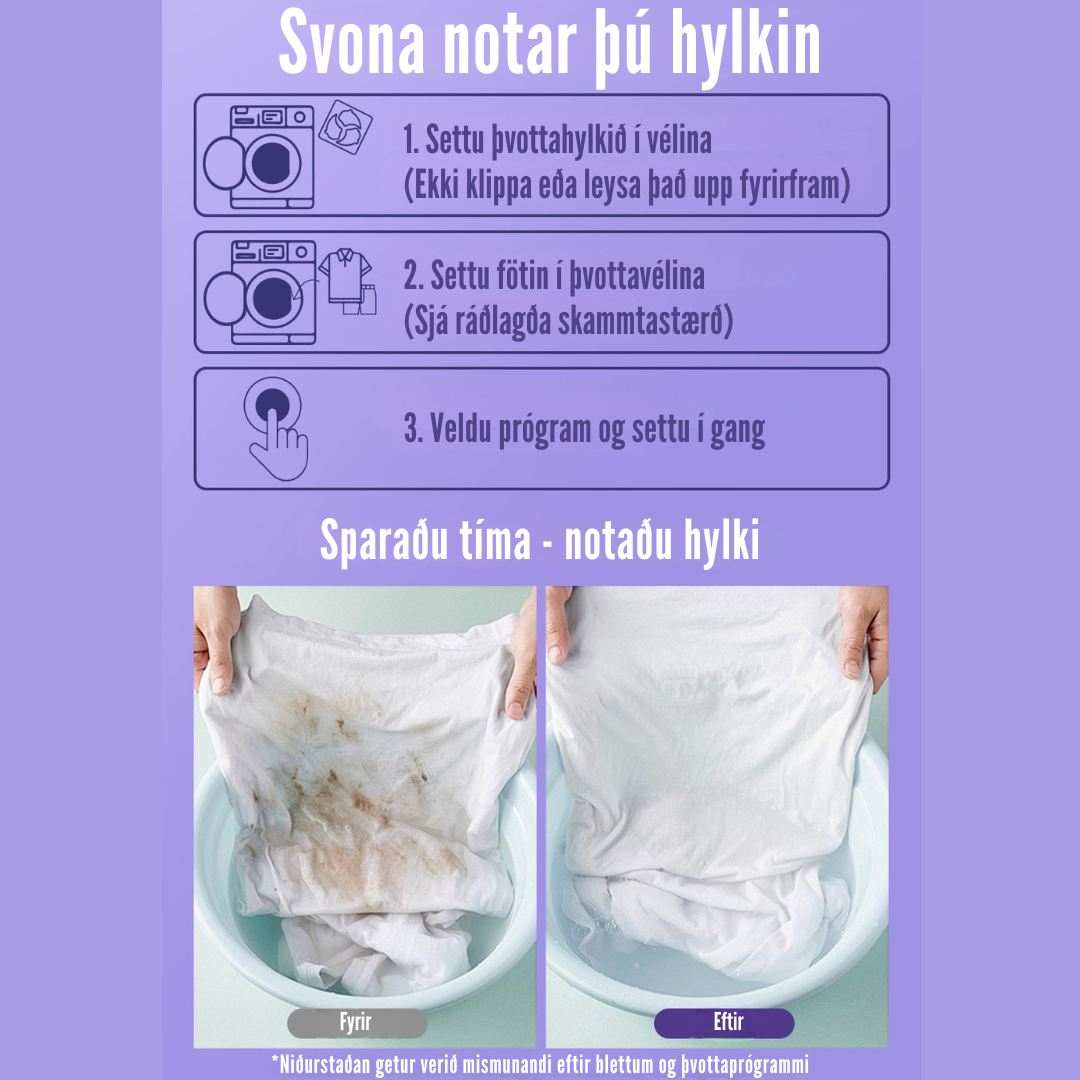 Flekkfritt 3 i 1 Þvottahylki Triple Bloom 40 stk